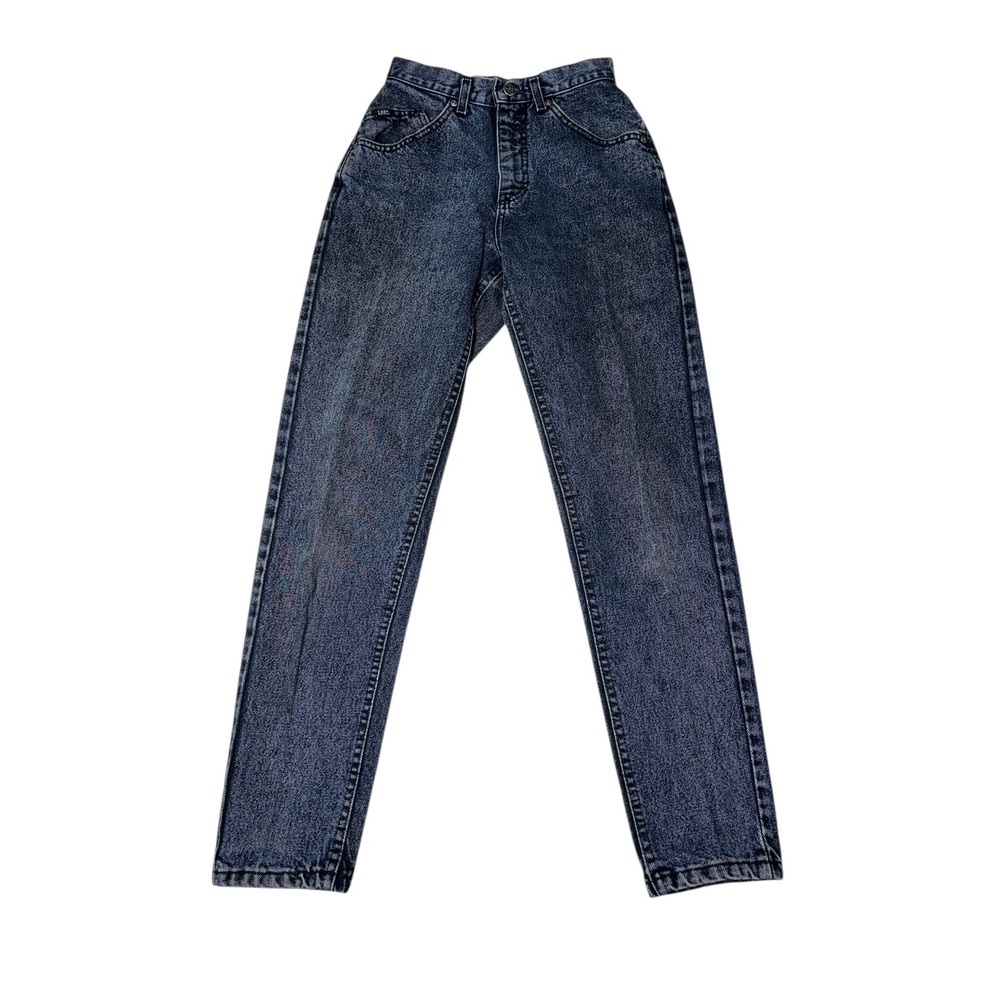 Vintage Lee Jeans Women Size 7 Medium High Waisted Acid Wash made USA 23x29